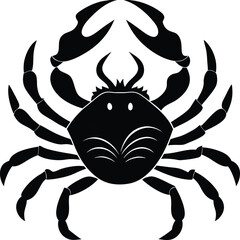Crab silhouette vector illustration 