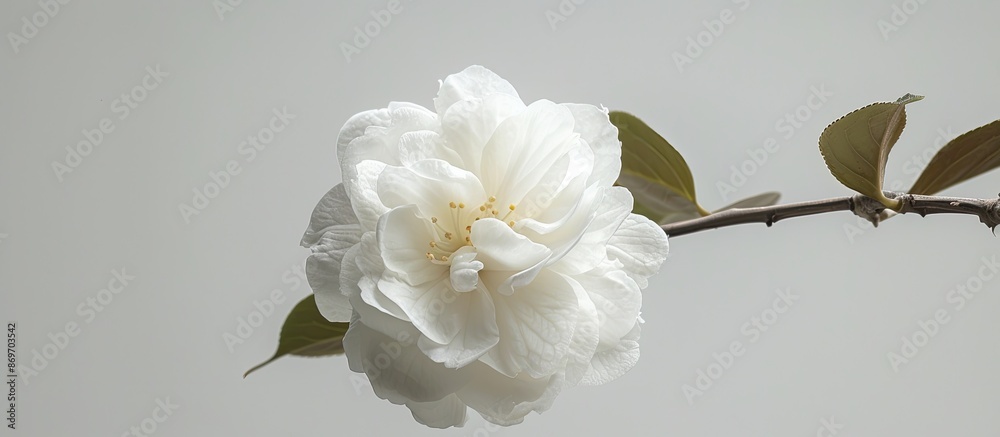 Poster white flower with ample copy space image.