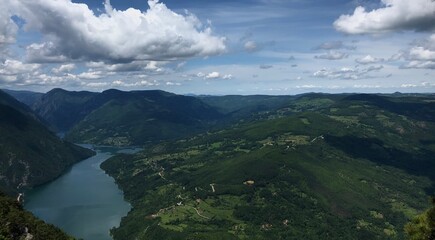 clouds over the mountains