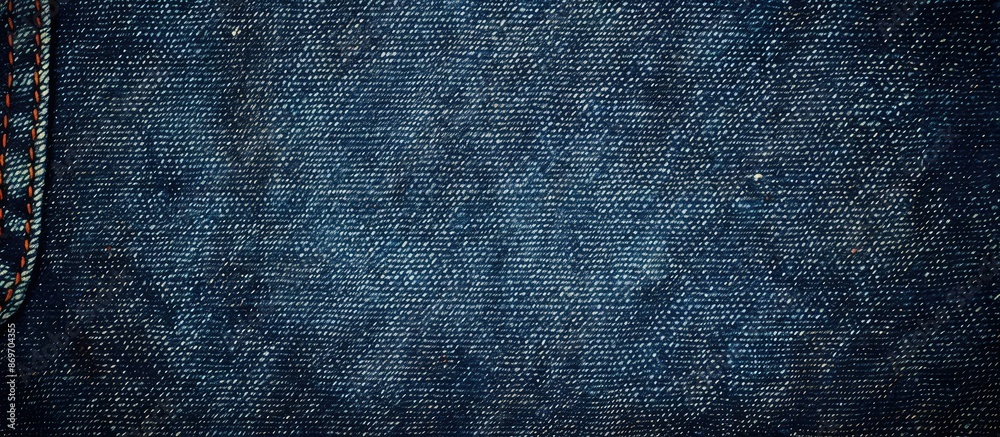 Poster close-up view of denim texture with copy space image for vintage background or wallpaper, showcasing