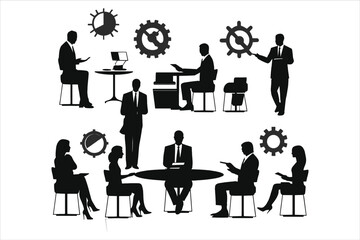 Business Strategy Silhouettes