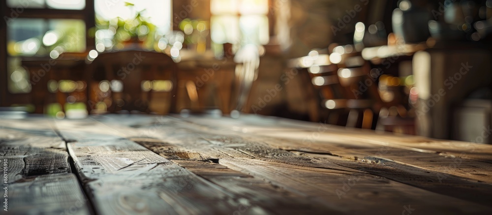 Poster blurred rustic interior with defocused effect, ideal for a copy space image.