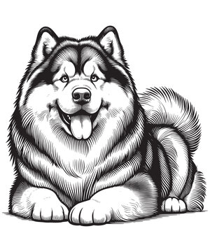 recommend clip art: Alaskan Malamute Coloring page