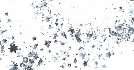 Starlit Christmas Shower: Mesmeric 3D Illustration Depicting Descending Holiday Star Particles