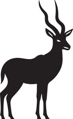 The Antelope silhouette vector illustration image