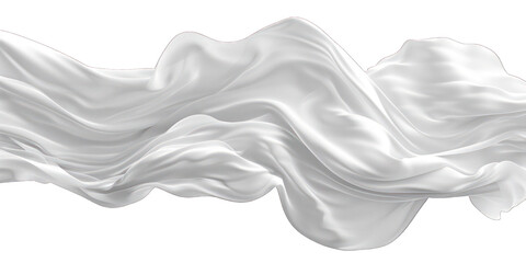 Obraz premium PNG White Silk Sating Flying in Air on Transparent Background - AI Generated
