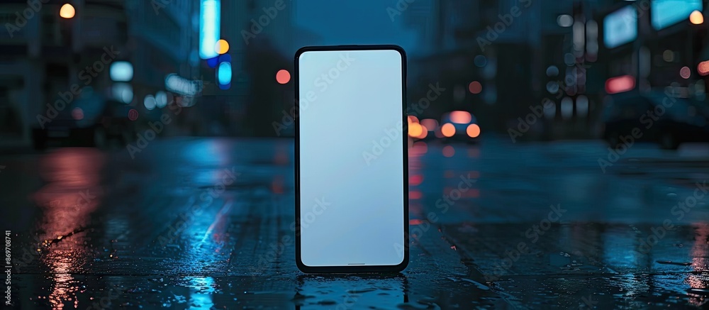 Aufkleber smartphone with a blank white screen for copy space image.