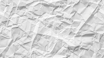 A close-up image of a crumpled piece of white paper, showing the texture and detail of the wrinkles