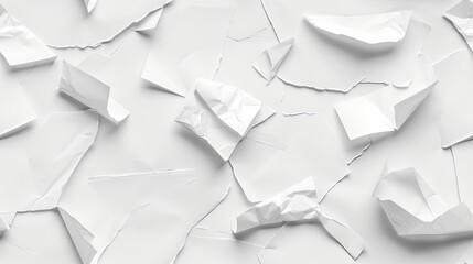 Obraz premium A close-up image of a crumpled piece of white paper, showing the texture and detail of the wrinkles SEAMLESS PATTERN