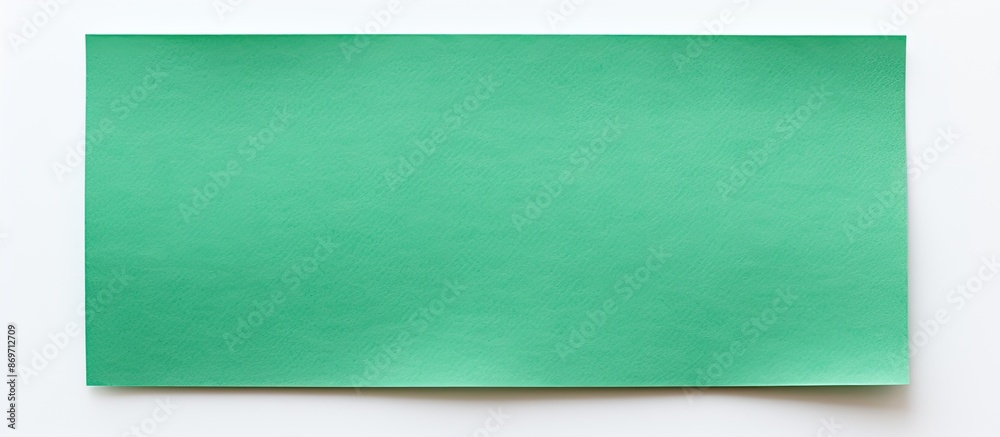 Canvas Prints green paper with blank space for text isolated for use as a copy space image on a white background.