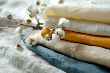 Eco-friendly cotton linen fabric for home textiles is available in a diverse range of colors, embodying sustainability and environmental consciousness