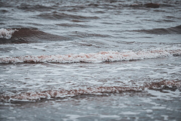 Obraz premium Small waves forming in Baltic sea.