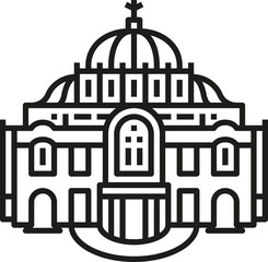  Mexico City &ndash; Mexico: Palacio de Bellas Artes (outline icon)