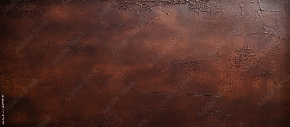 Poster background banner with a rustic, dark brown leather texture perfect for creating a long panorama wit