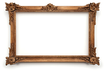 old wooden frame isolated