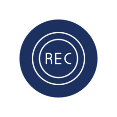 Record icons vector stock illustration.