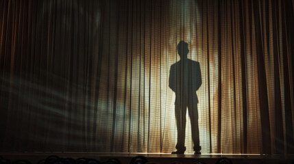 Fototapeta premium Shadow Speaker: Communicating in the Silhouette