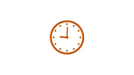 Abstract spinning clock icon animation background.