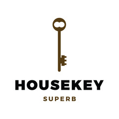 House Key Icon Logo Design Template