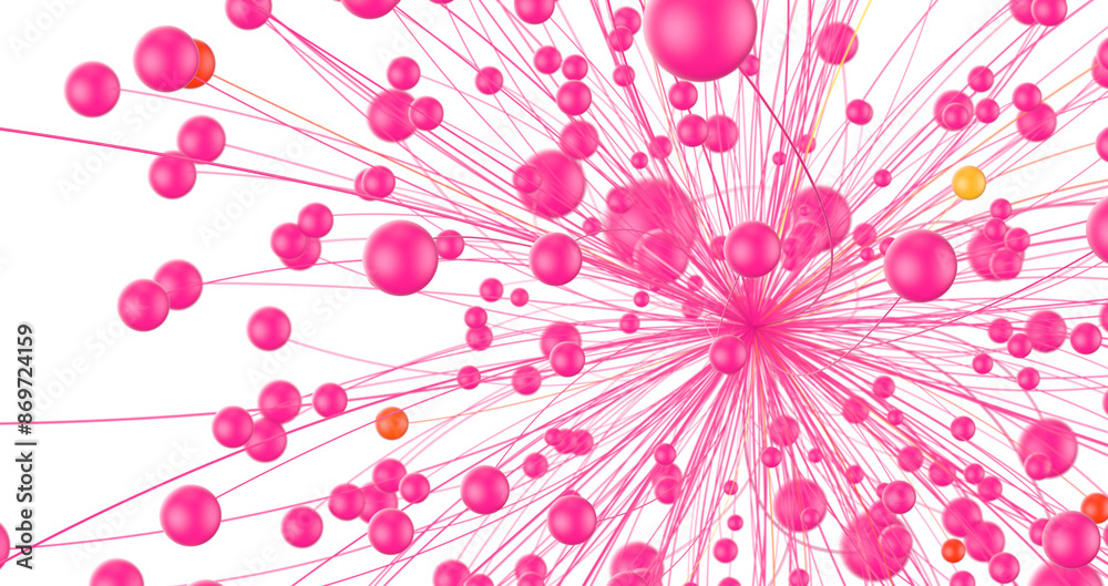 Poster Global network background. Connecting triangles. Globe of the earth. abstract planet in space. 3d rendering