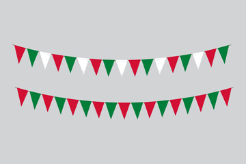 Obraz premium Flags isolated. Maldives paper bunting. flags birthday, anniversary, celebrate event.Flags isolated. Maldives paper bunting. flags birthday, anniversary, celebrate event.
