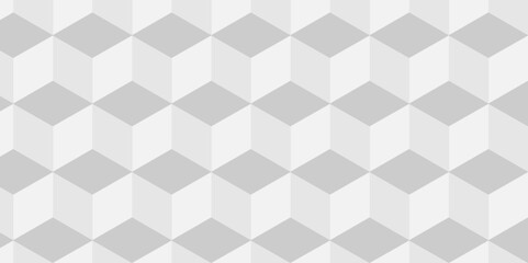 Abstract cube geometric tile and mosaic wall or grid backdrop hexagon technology. white or gray geometric block cube structure. Vector of cube geometric pattern grid backdrop triangle background.