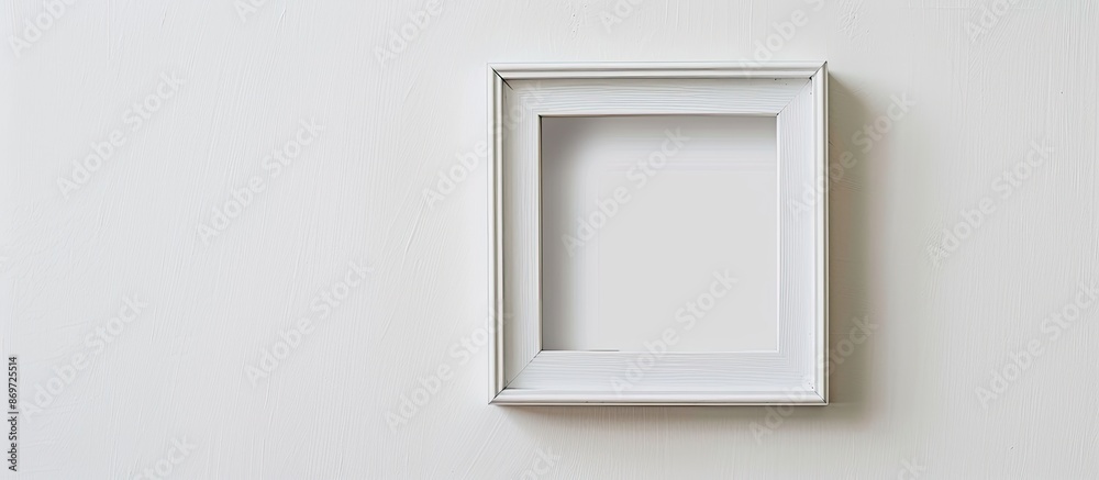 Fototapete isolated white wood frame or photo frame on white backdrop with a clipping path for easy extraction,