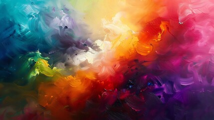 Fototapeta premium A symphony of colors performing on the canvas, each stroke adding depth and dimension to the Spectrum's vibrant melody.