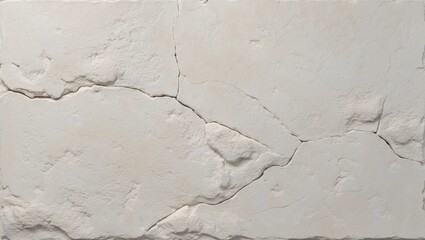Fototapeta premium Cracked white stone wall texture