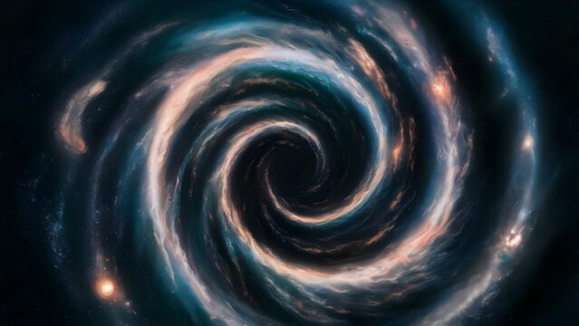 A swirling vortex of stars and galaxies, a cosmic ballet of light and wonder.