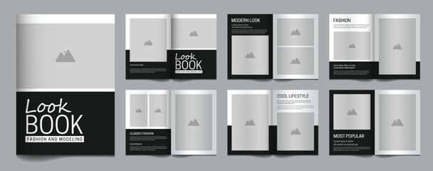 Modern fashion lookbook minimalist template design