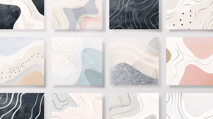 Abstract Background Minimalist Geometric Shapes