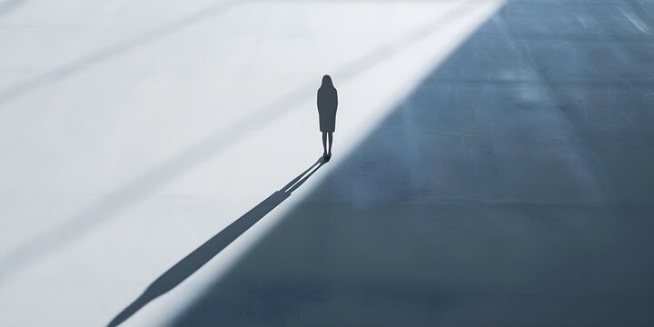 Exploring the Symbolism of a Shadow Figure Reflecting on Inner Child, Fears, and Desires. Concept Shadow Work, Inner Child Healing, Self-Discovery, Fear Exploration, Symbolism Interpretation