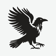 Fototapeta premium Majestic Crow Silhouette: The Symbol of Mystery and Elegance