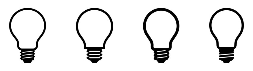 Light Bulb icon set, Idea icon symbol EPS 10 vector.