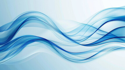 Fototapeta premium A modern and stylish background with a blue wave design. It has smooth curves and light blue shades. Use it for brochures, websites, mobile apps, and leaflets.