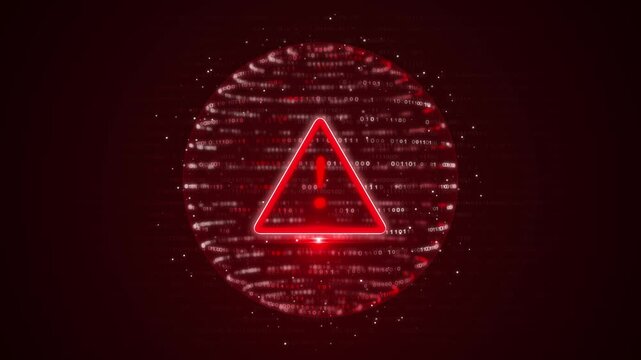 Cyber security System hack security breach computer hacking warning message hacked alert. Error signal Virus code software hack. Malware. Malicious software, virus Security. personal data fraud