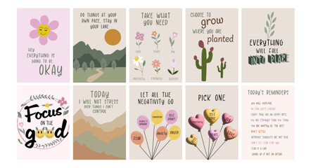 A4 Mental health posters, Positive affirmation posters, A4 posters, Positive affirmation cards. Affirmation wall art, Motivational posters. Printable art, 10 pack bundle