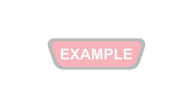 example button animation video clip on white background for video transition