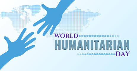 World Humanitarian Day. Campaign or celebration banner design