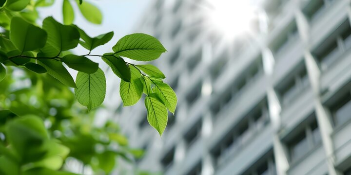 Awarded Green Certification Plaque to Office Building for Sustainable Architecture. Concept Architecture, Green Certification, Sustainable Design, Office Building, Environmental Initiatives
