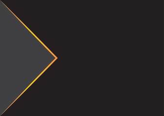 Black abstract background with golden stripes