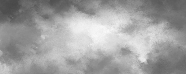 Abstract gray grunge smoke texture dark sky black night cloud smoke overlays background. Vignette texture in black and white color seamless grunge paper white black dramatic smoke smoky illustration.