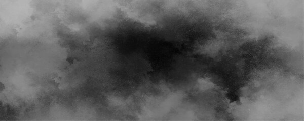 Abstract gray grunge smoke texture dark sky black night cloud smoke overlays background. Vignette texture in black and white color seamless grunge paper white black dramatic smoke smoky illustration.