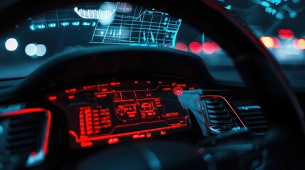 Cars equipped with augmented reality windshields that project realtime navigation