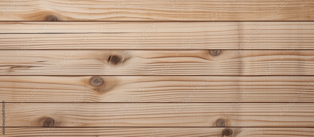 Poster beige colored wood with a dark brown lined pattern on a plain surface background, perfect for a copy