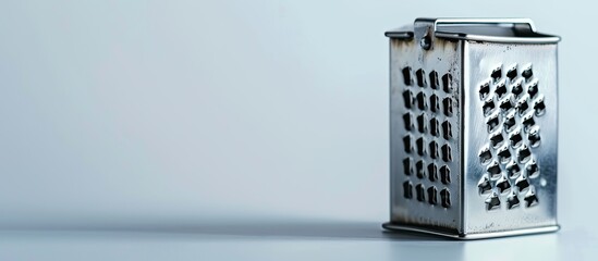 Cheese grater in excellent condition on a white background with copy space image.
