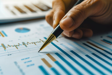 Analyzing Business Growth with a Pen.