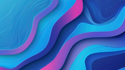 Abstract Blue and Purple Gradient Waves