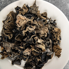 dried black fungus appetizer meal food snack on the table copy space food background rustic top view keto or paleo diet vegetarian vegan food